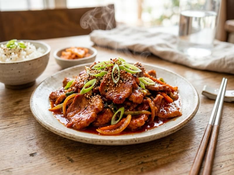 제육볶음 교체 후 사진
